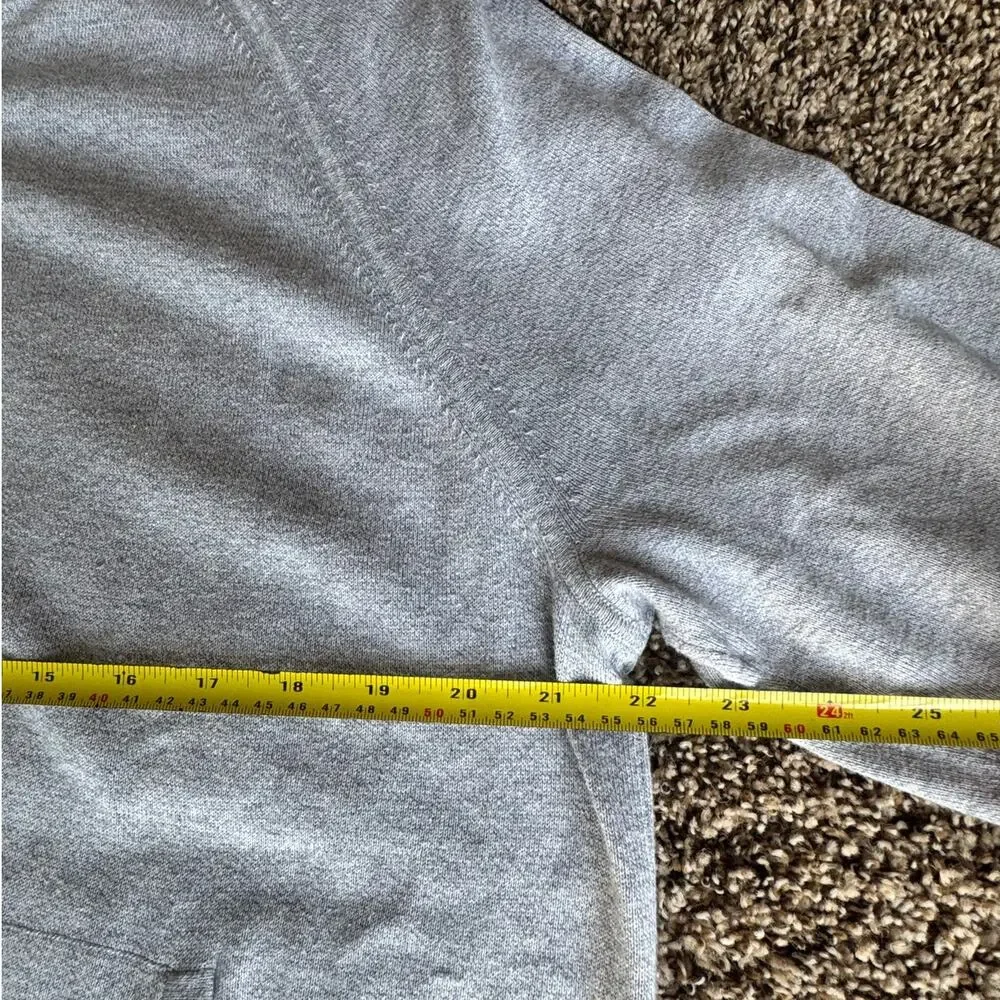 Banana Republic Mens Large Supima Cotton 1/4 Zip Sweater Gray Mock Neck Pullover